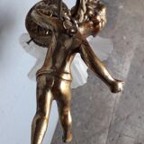Hanging chandelier / bronze angel dore ep 1940/50
