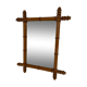 Turned wooden mirror bamboo style 1900s