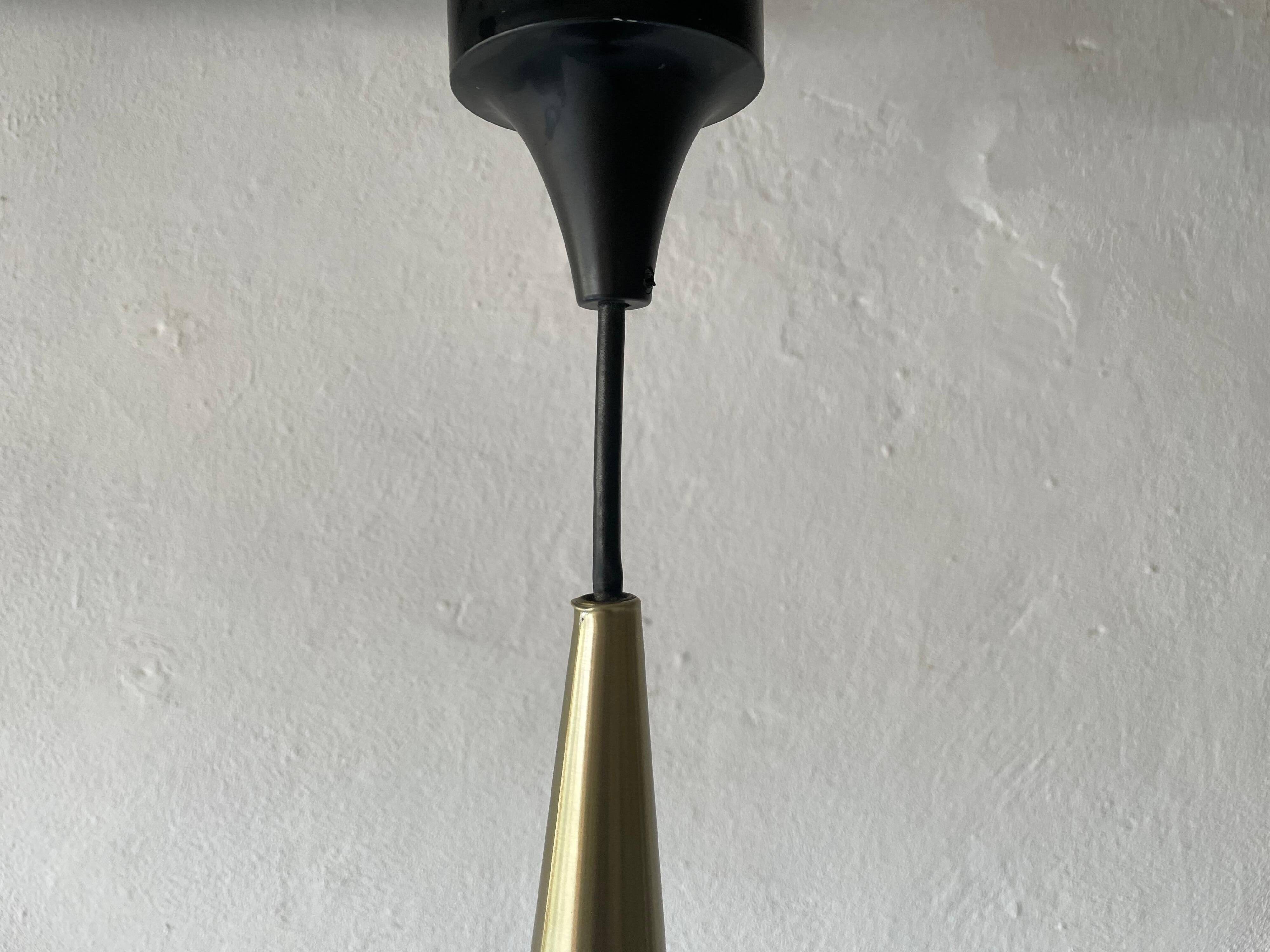 Heavy frosted glass pendant lamp by Staff, 1960s, Germany