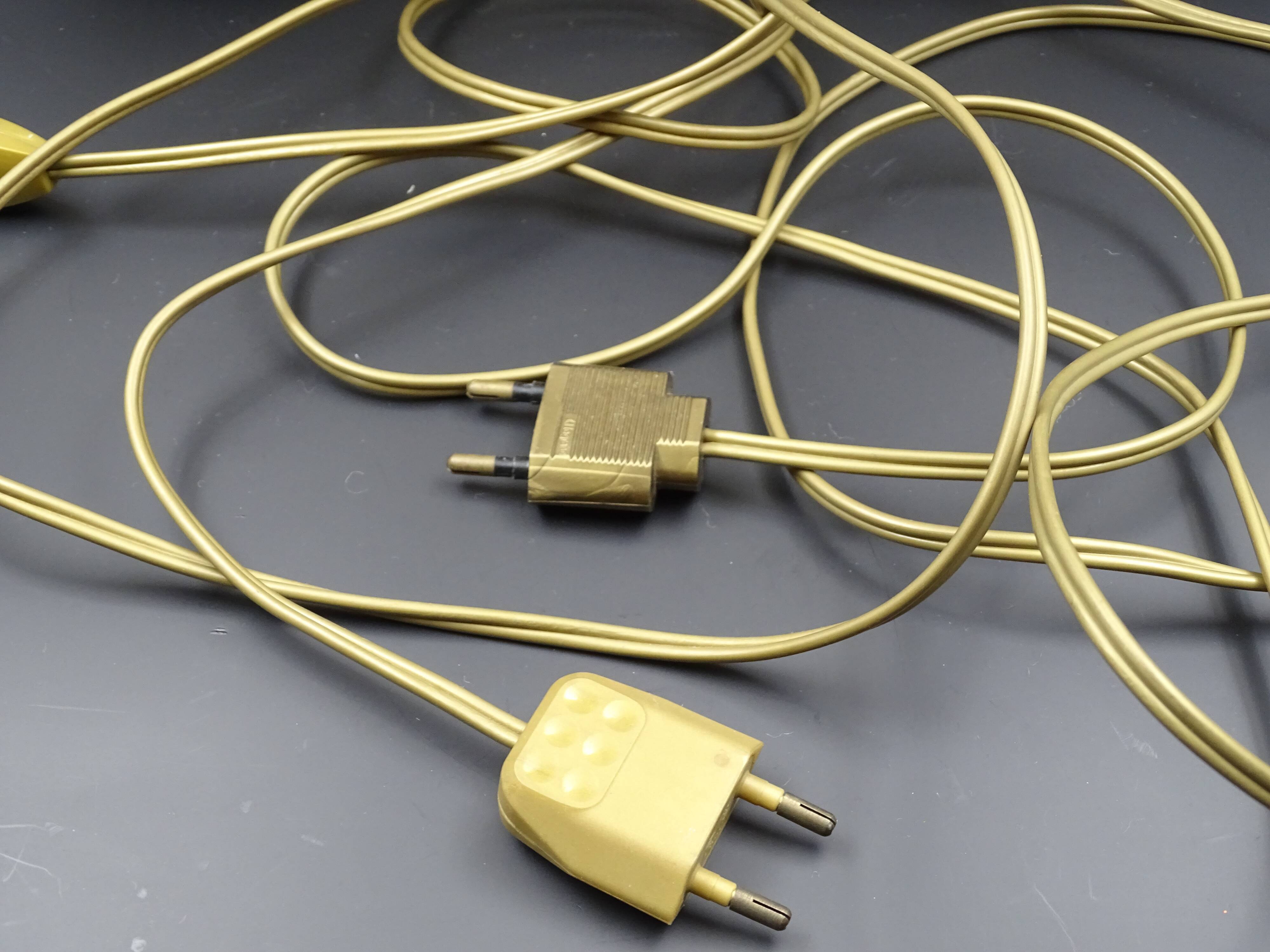 Pair of bedside lamps in stoneware and wool lampshades - Vintage around 1970