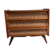 Vintage wood and rattan chest of drawers