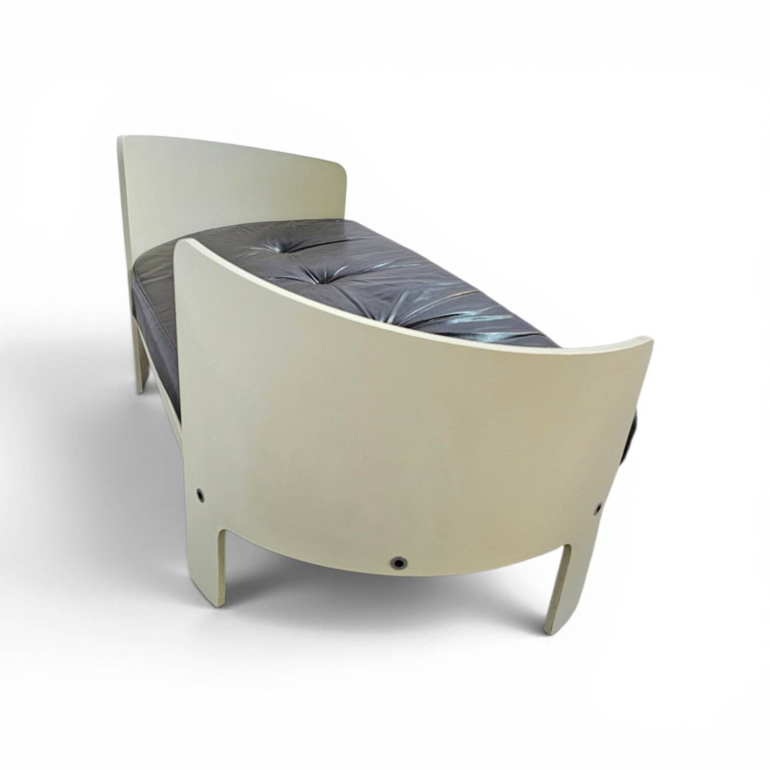 Bz49 sofa by Hans Ell for 't Spectrum / 1970 / dark brown leather