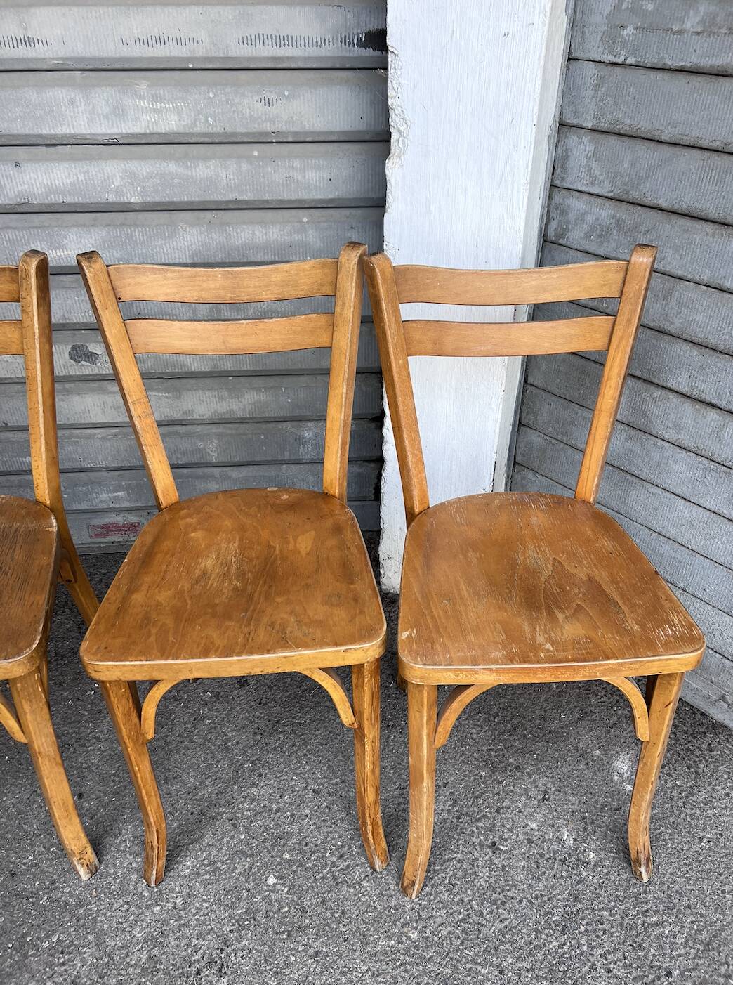 (Lot) 4 Chaises Bistrot Baumann modèle 56