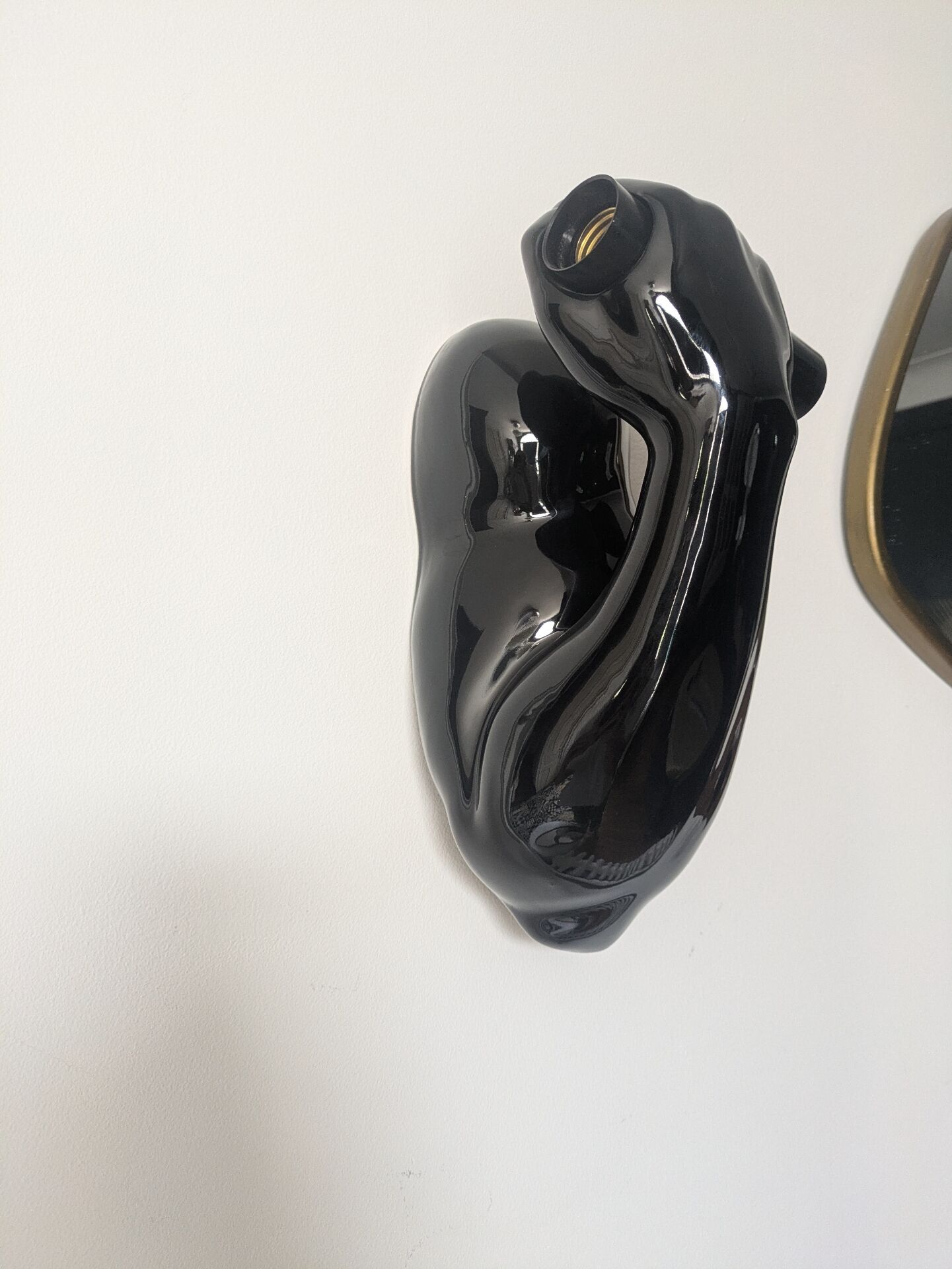 "Haltere" ceramic enamel wall light by Jean Claude Peiré from the 1980s.