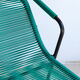 Fauteuil de jardin en métal et scoubidou vert