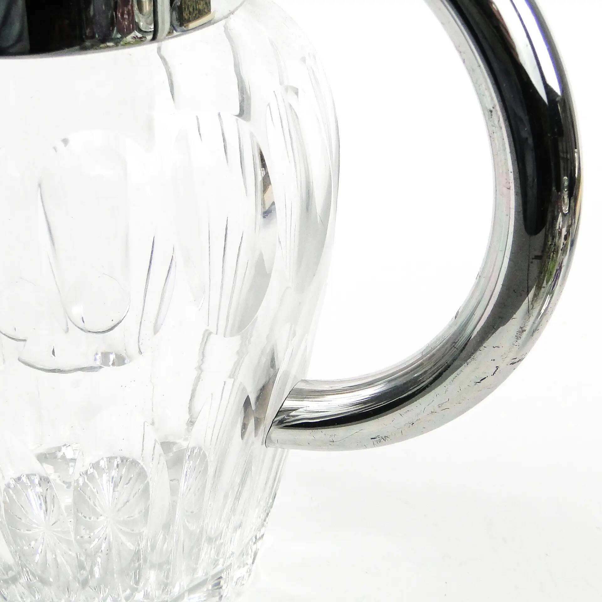 Art Deco wine jug, transparent glass, Germany, 1920s