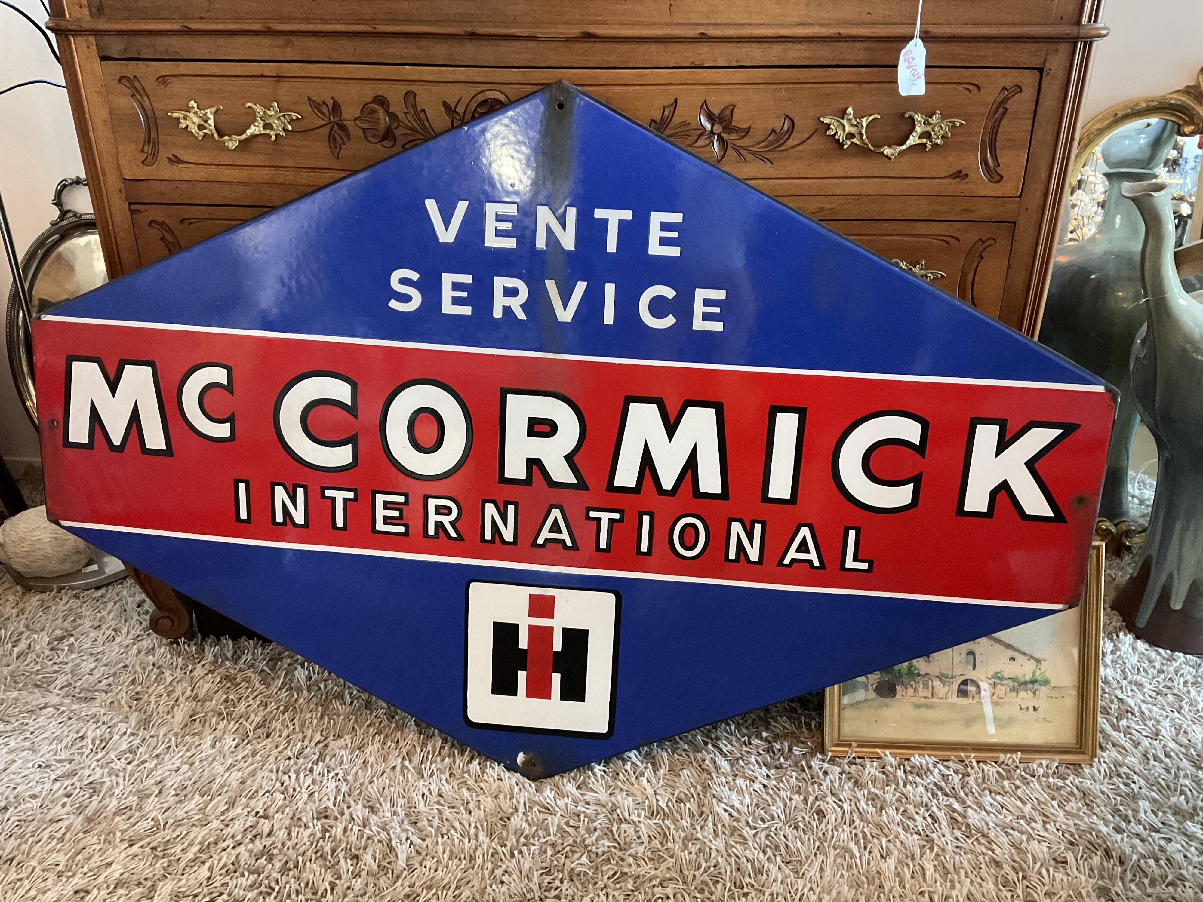 Plaque émaillée, Mac Cormick, ancienne