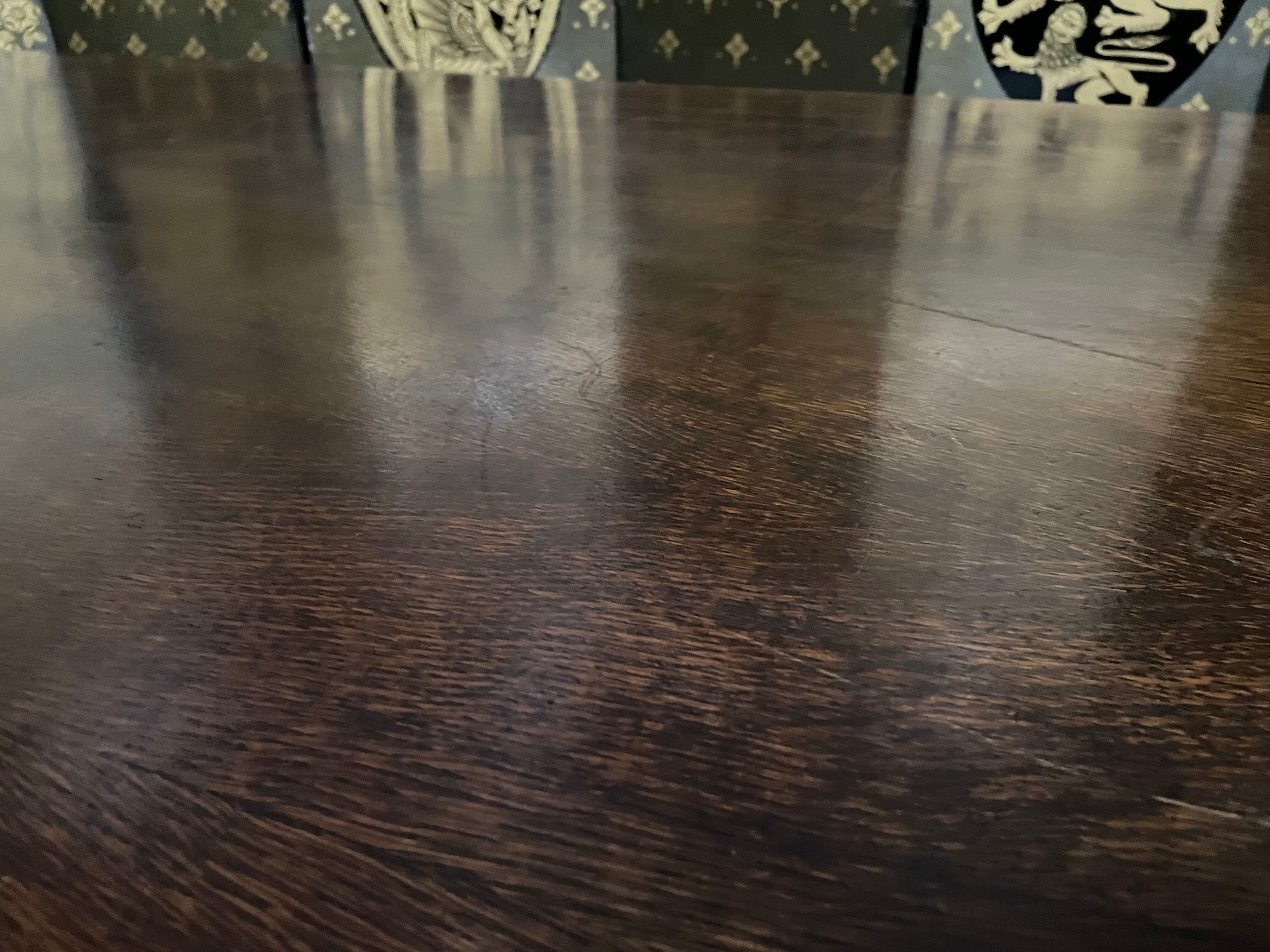 Louis XIII style farmhouse table solid oak + 2 extensions