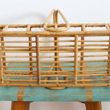 Vintage rattan glass holders