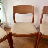 Set of 4 Scandinavian design chairs from the 60s by Juul Kristensen