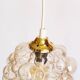 Petite amber bubble glass pendant light by Helena Tynell for Glashutte Limb