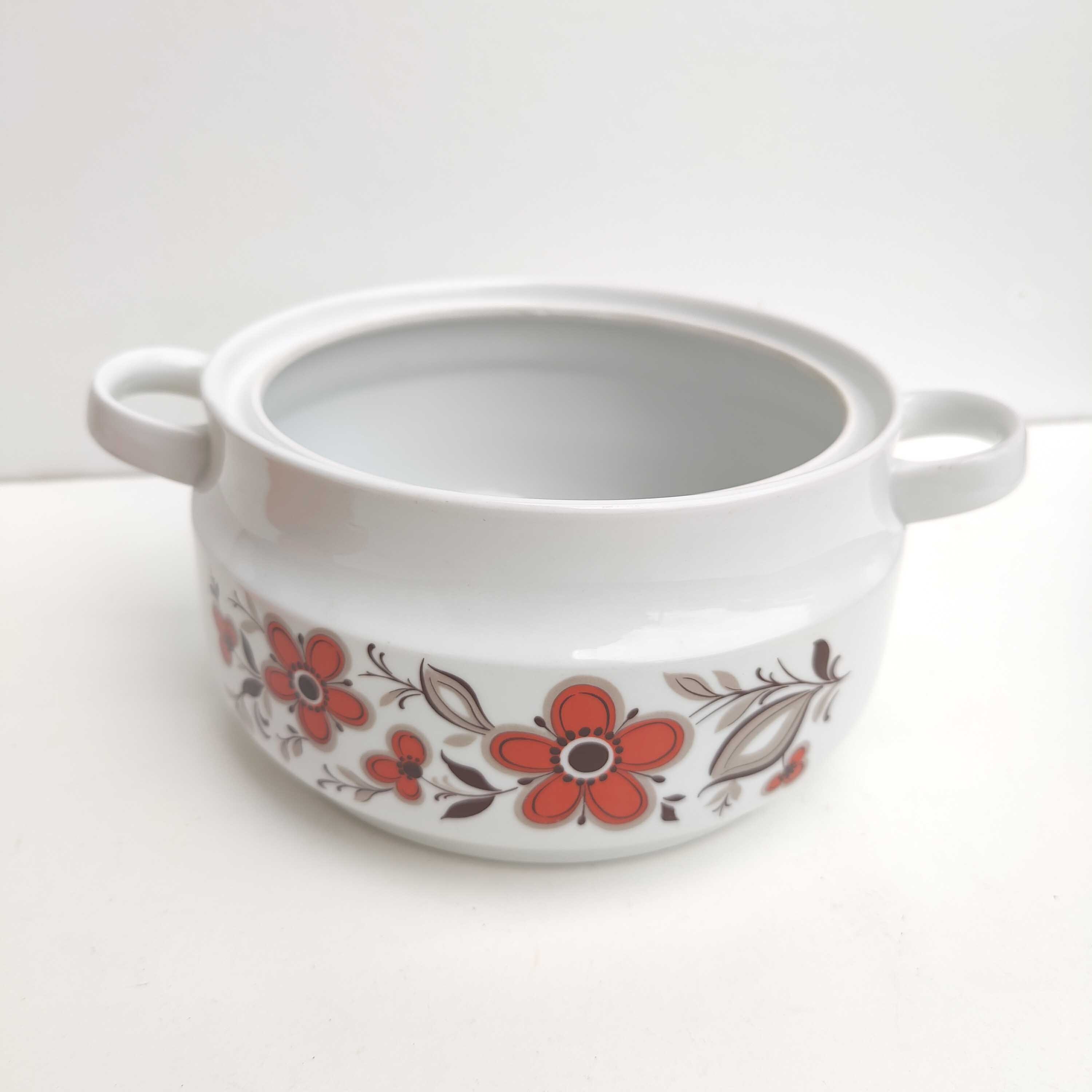 Seventies ceramic soup kitchen decoration flowers Bavaria Schumann