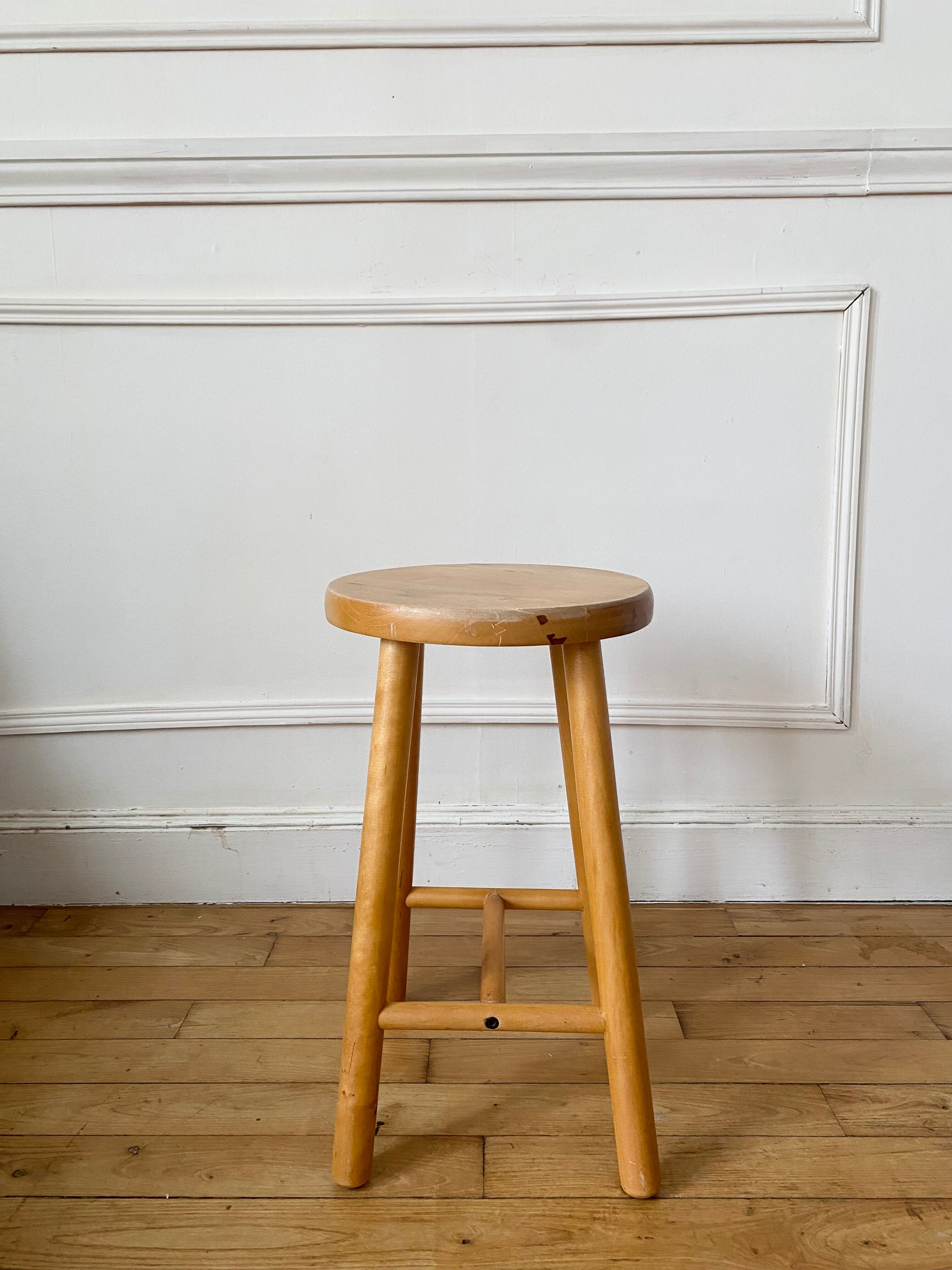 Vintage pine stool