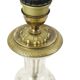 Lampe de table Empire en cristal taillé motif diamant et bronze doré