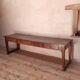 Monastery table, community table, 19th-century solid walnut console.