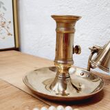 Cellar rat candle holder and brass extinguisher