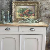 Parisian buffet raw wood and roasted sesame