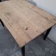 Table de ferme ancienne patiné noir -1m30