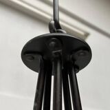 Vintage wrought iron candlestick chandelier by Ehlén Johansson for Ikea, 1990s.