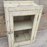Old Art Deco wall display case in Burmese teak
