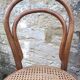 Chaise d'enfant cannée en bois tourné de style thonet