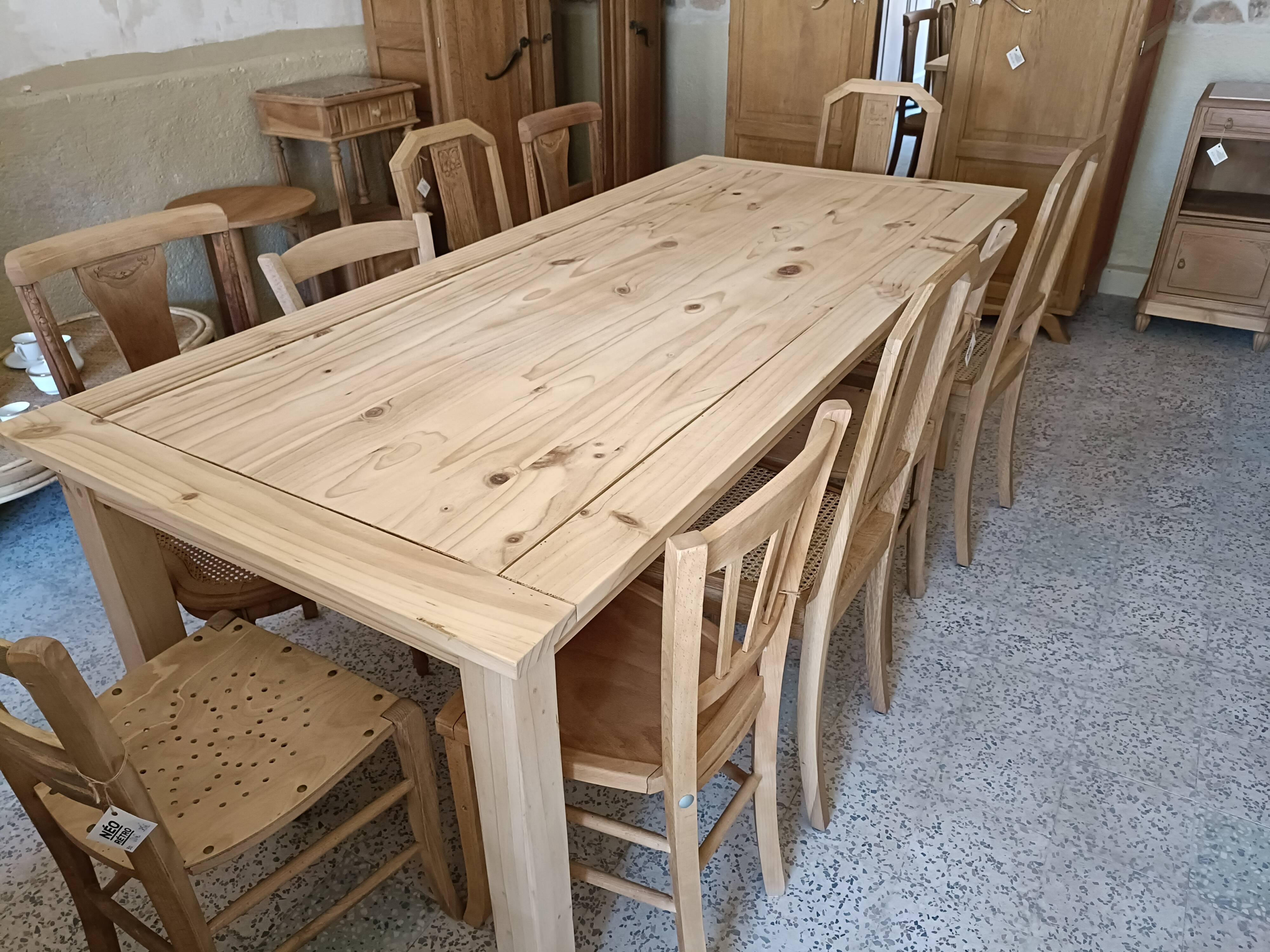 Renovated rectangular dining table