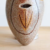 Ceramic wall mask Mayan mask from Accolay, 60s