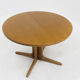 Table à manger ronde extensible danoise vintage des années 1960