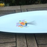 Ceramic dish from the faiencerie of M.B.F.A Pornic model sidonie blue