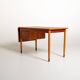 Scandinavian teak desk with a folding extension, 1950s/1960s