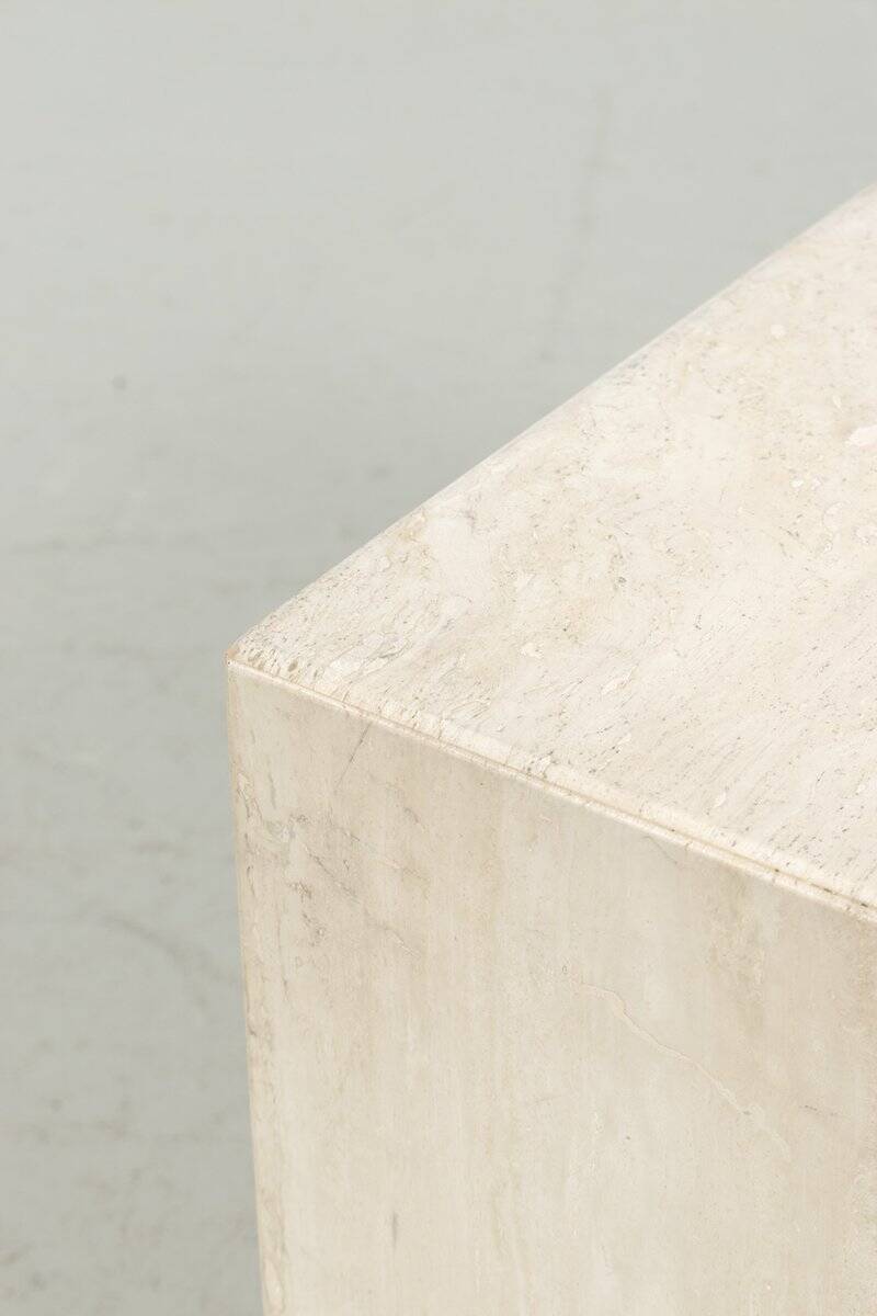 Vintage Travertine Side Table