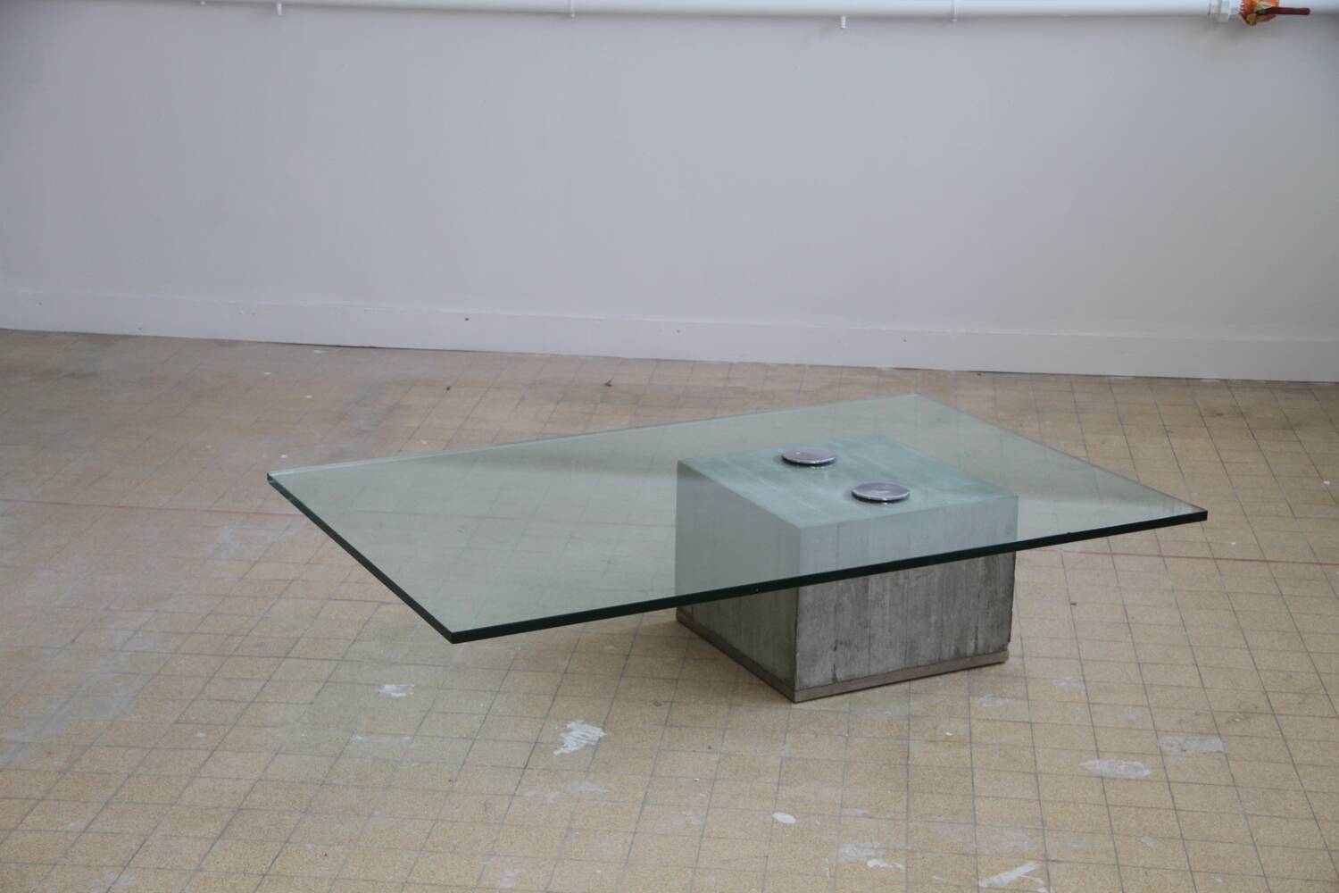 Table basse verre saporiti 1970