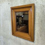 Rectangular wooden mirror