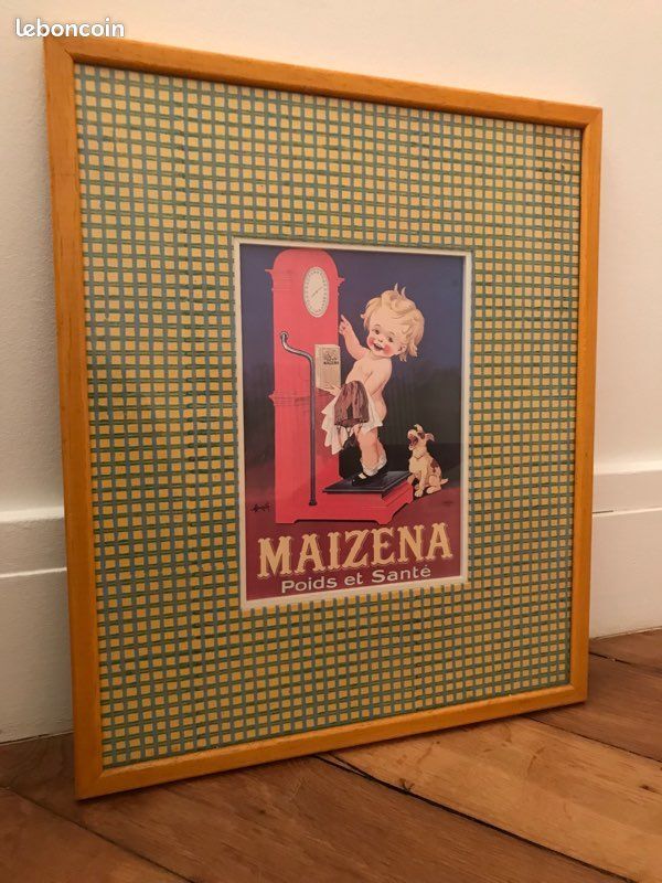 Old advertising frame Maïzena