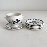 7 pieces of antique earthenware tea set