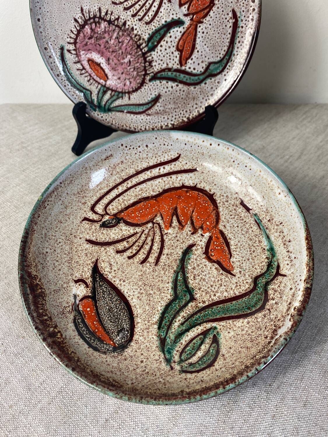 Daniel Etienne Vallauris ceramic plates