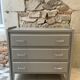 3-drawer ash gray chest of drawers from the 1950s