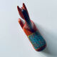 Hand painted carved wooden horse
