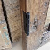 Old gate in Burmese teak and wrought iron