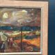 Original Swedish Oil on Panel – “Landscape with Figures” by Lars Niklasson