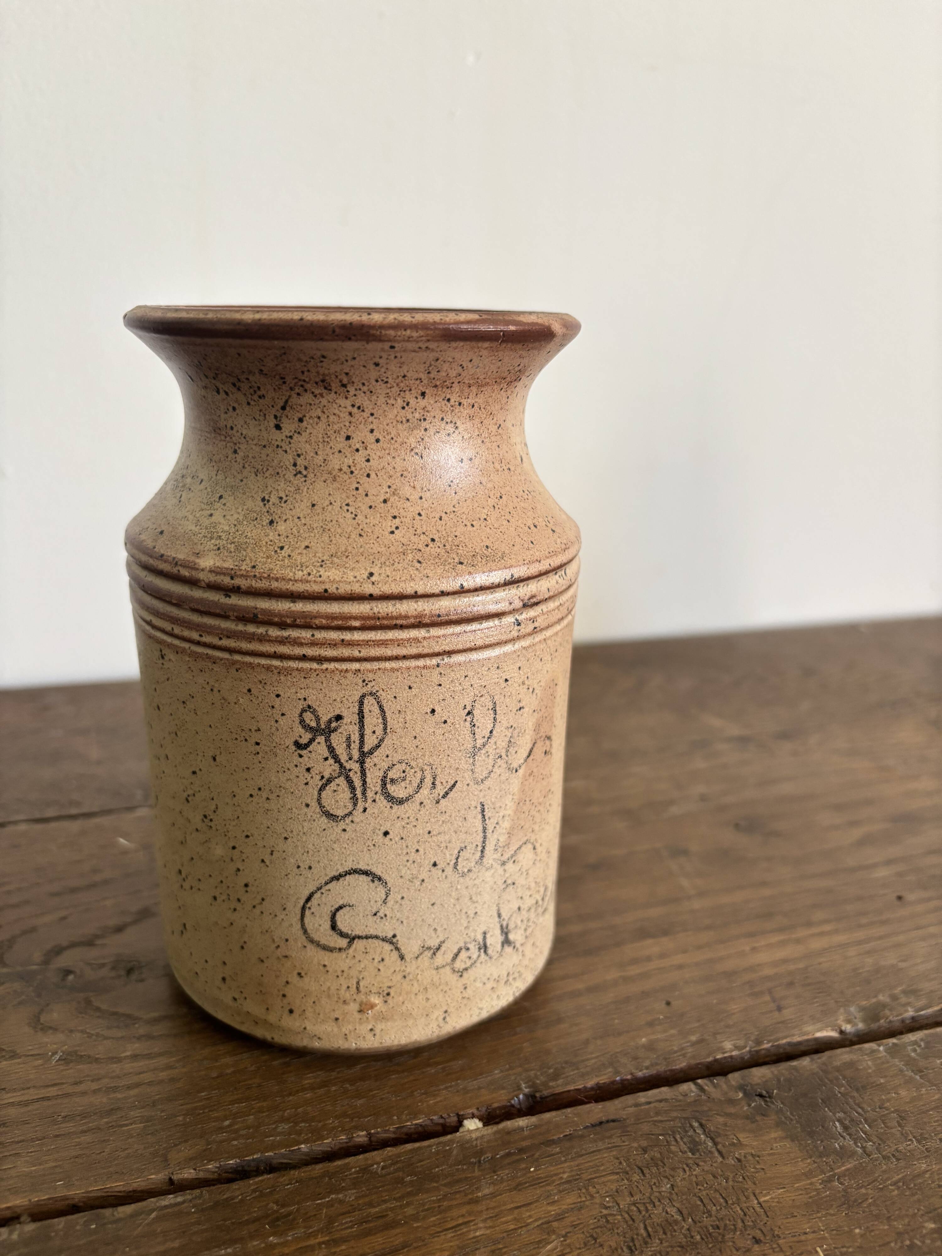 Vintage french stoneware ceramics set – mineral earth