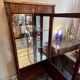 Louis XVI style display case in veneer marquetry, late 19th century