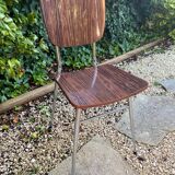 Set of 4 brown Formica chairs