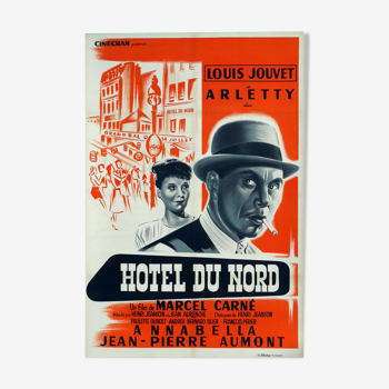 Affiche cinéma originale "Hôtel du Nord" - Marcel Carné