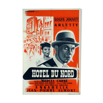 Affiche cinéma originale "Hôtel du Nord" - Marcel Carné