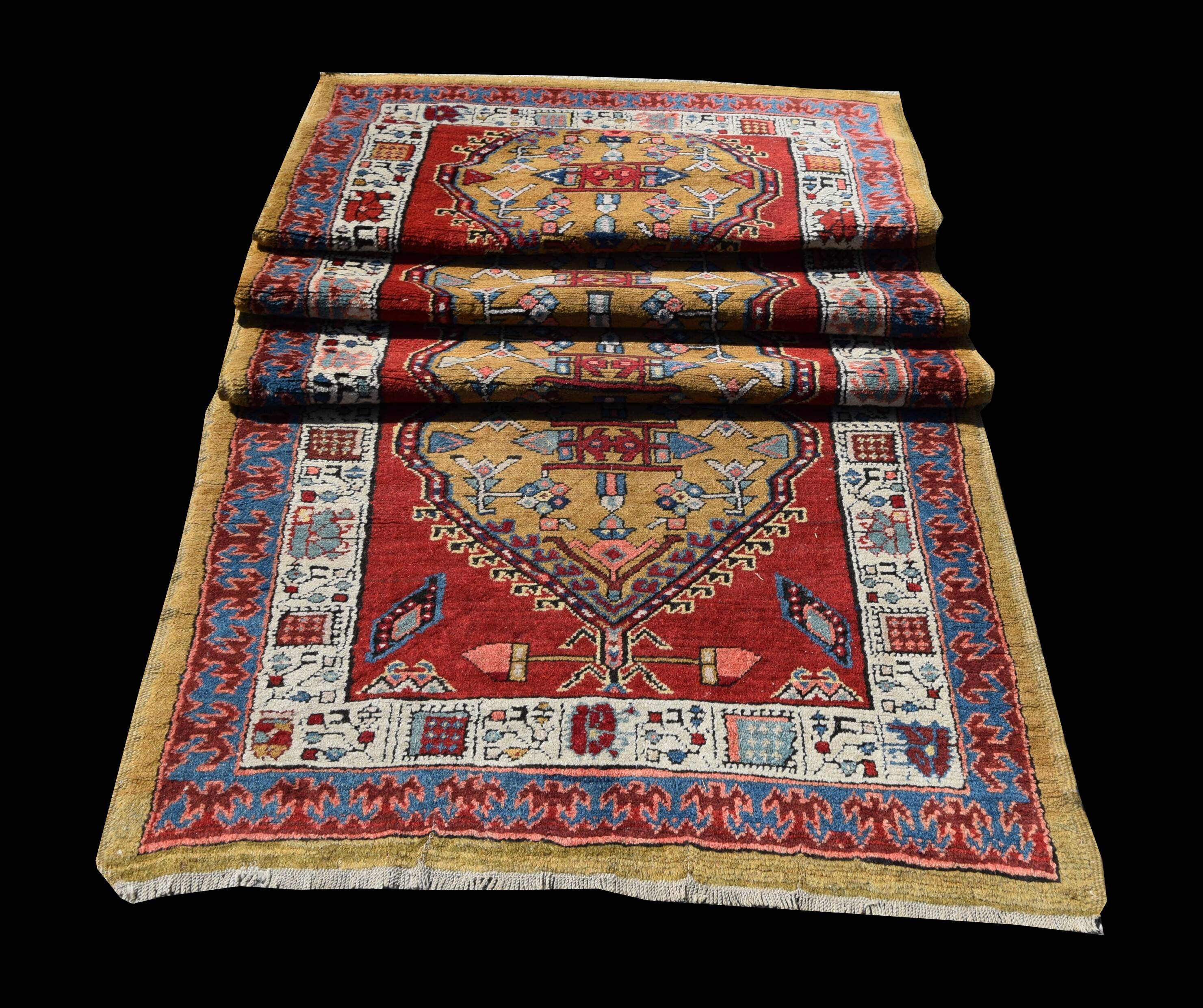 Persian Iran Sarab Runner Rug: 0.98 X 3.72 Meters - Handmade
