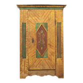 Antique Painted folk art bridal cupboard