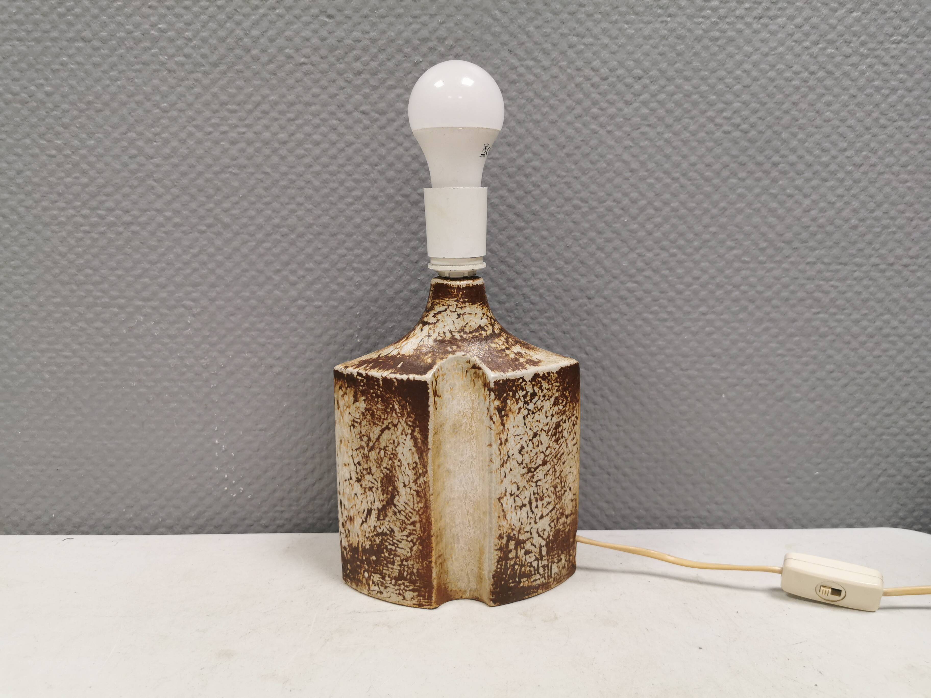 Ceramic table lamp by Heico Nitzsche for Søholm, Denmark, 1970s.