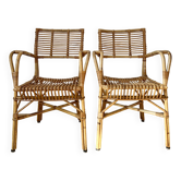 Vintage rattan armchair