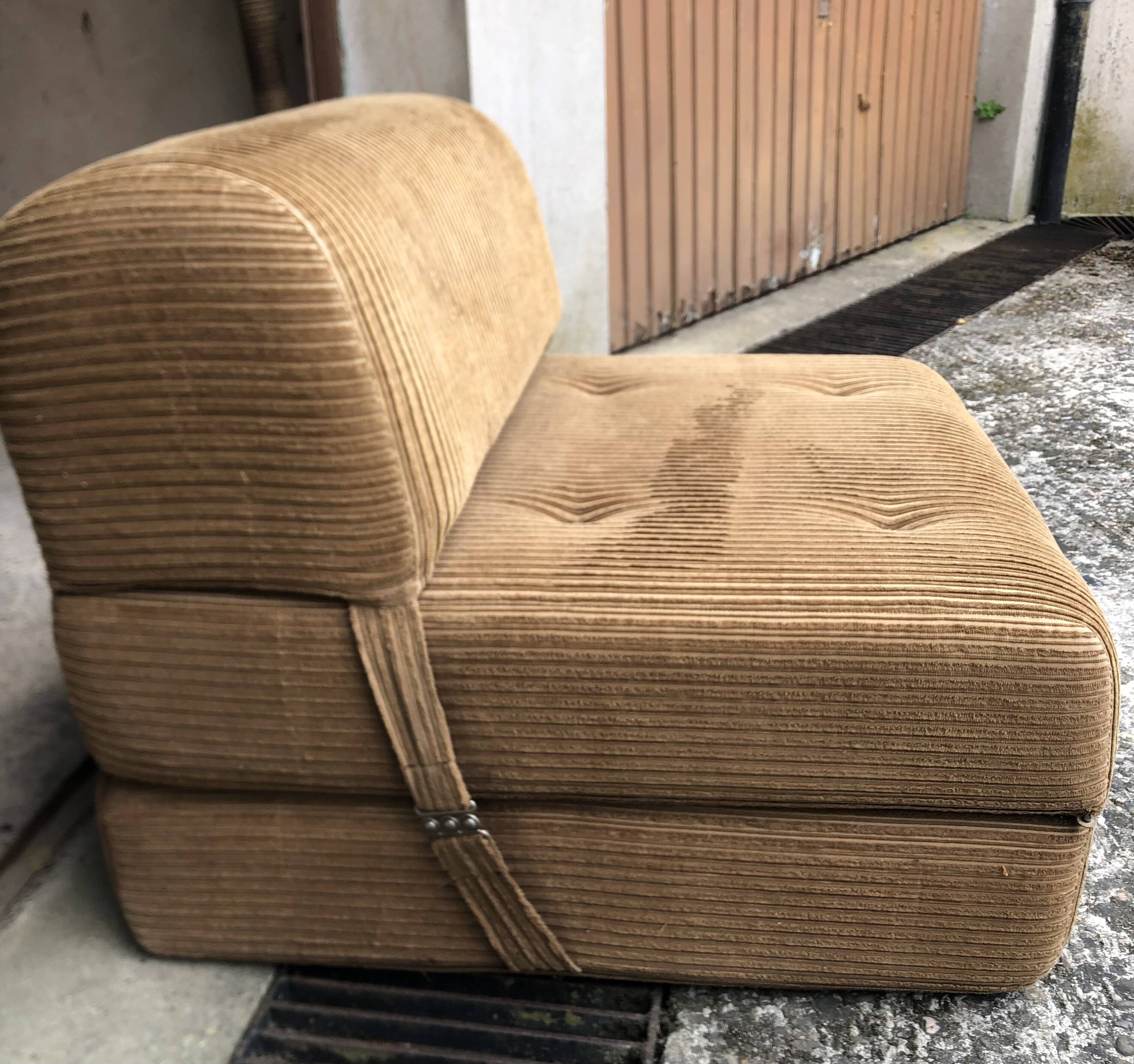 Vintage 70s corduroy armchair